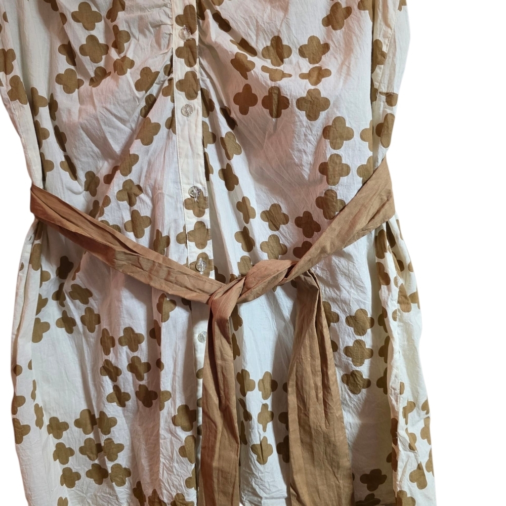 Stylish Tan Patterned Mini Dress 2x - Picture 3 of 5